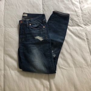 Madewell rip and repair high rise skinny jeans